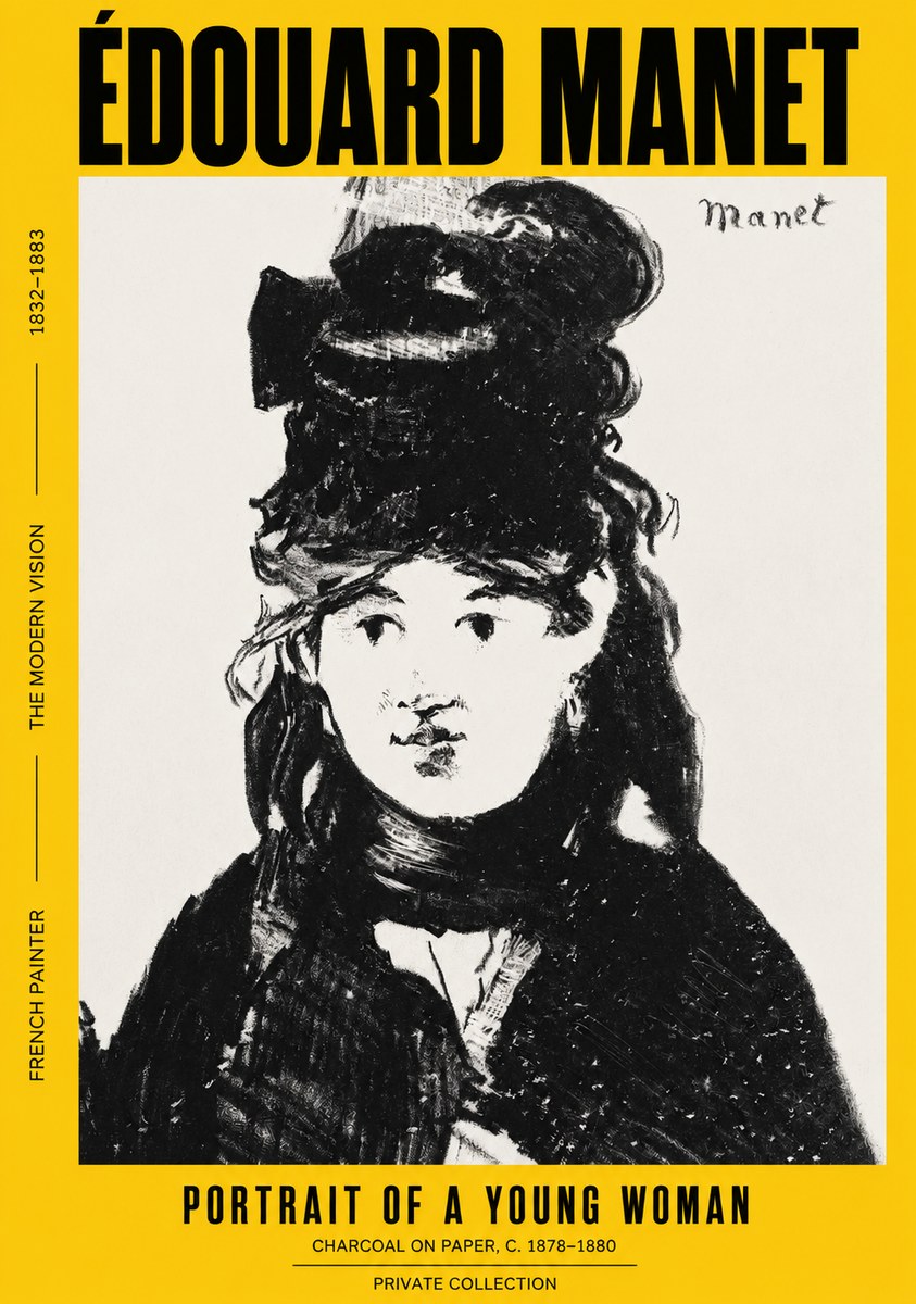 Édouard Manet Portrait of a Young Woman II No2 - Juliste