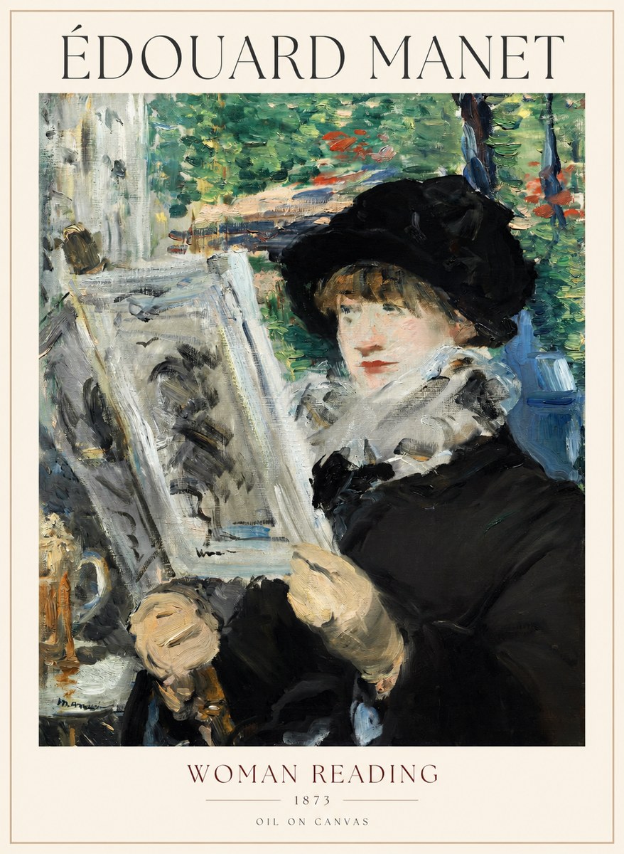 Édouard Manet Woman Reading No1 - Juliste