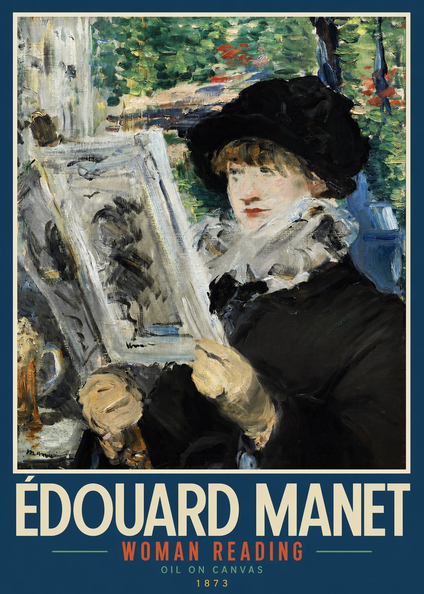Édouard Manet Woman Reading No2 - Juliste