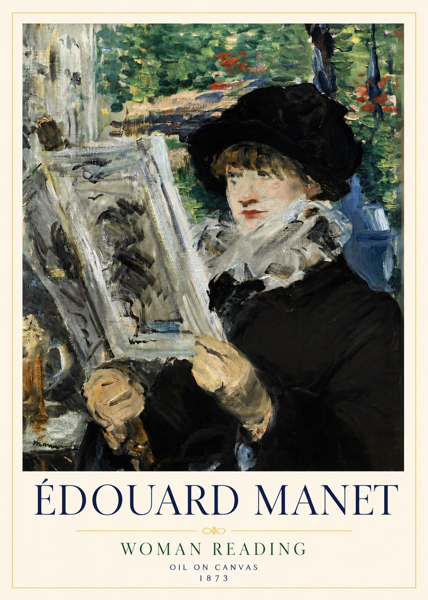 Édouard Manet Woman Reading No4 - Juliste
