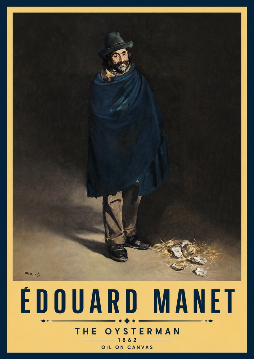 Édouard Manet The Oysterman No5 - Juliste