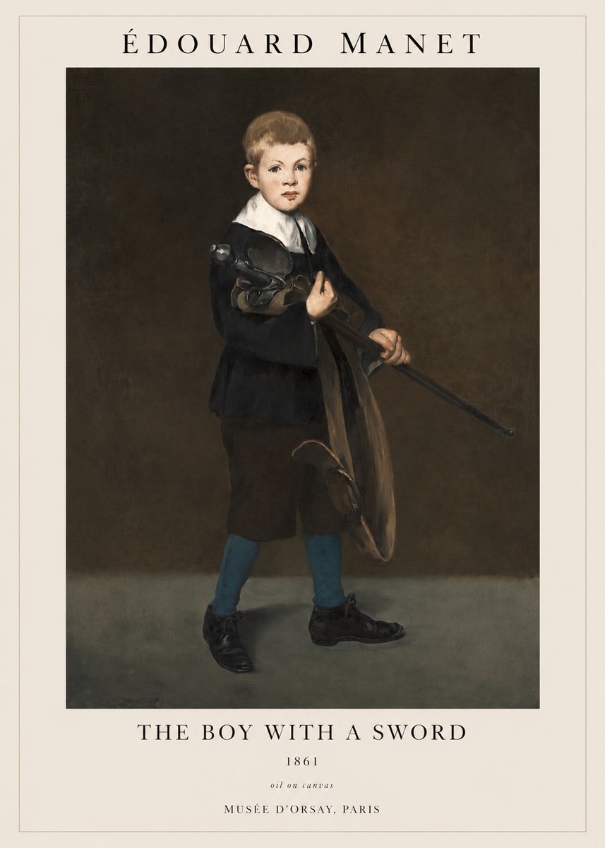 Édouard Manet The Boy with a Sword No1 - Juliste