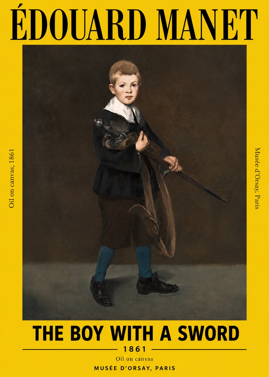 Édouard Manet The Boy with a Sword No3 - Juliste