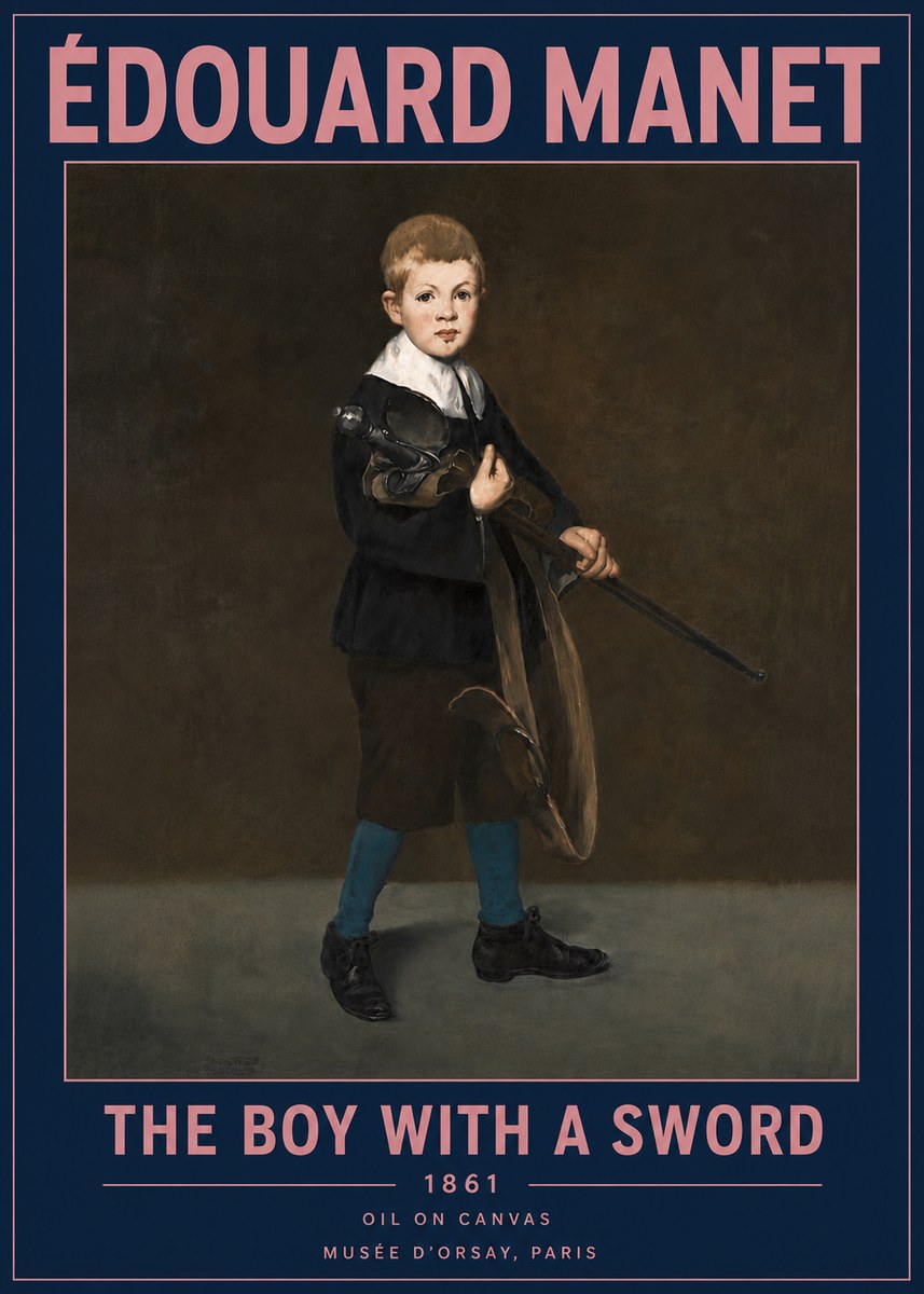 Édouard Manet The Boy with a Sword No4 - Juliste