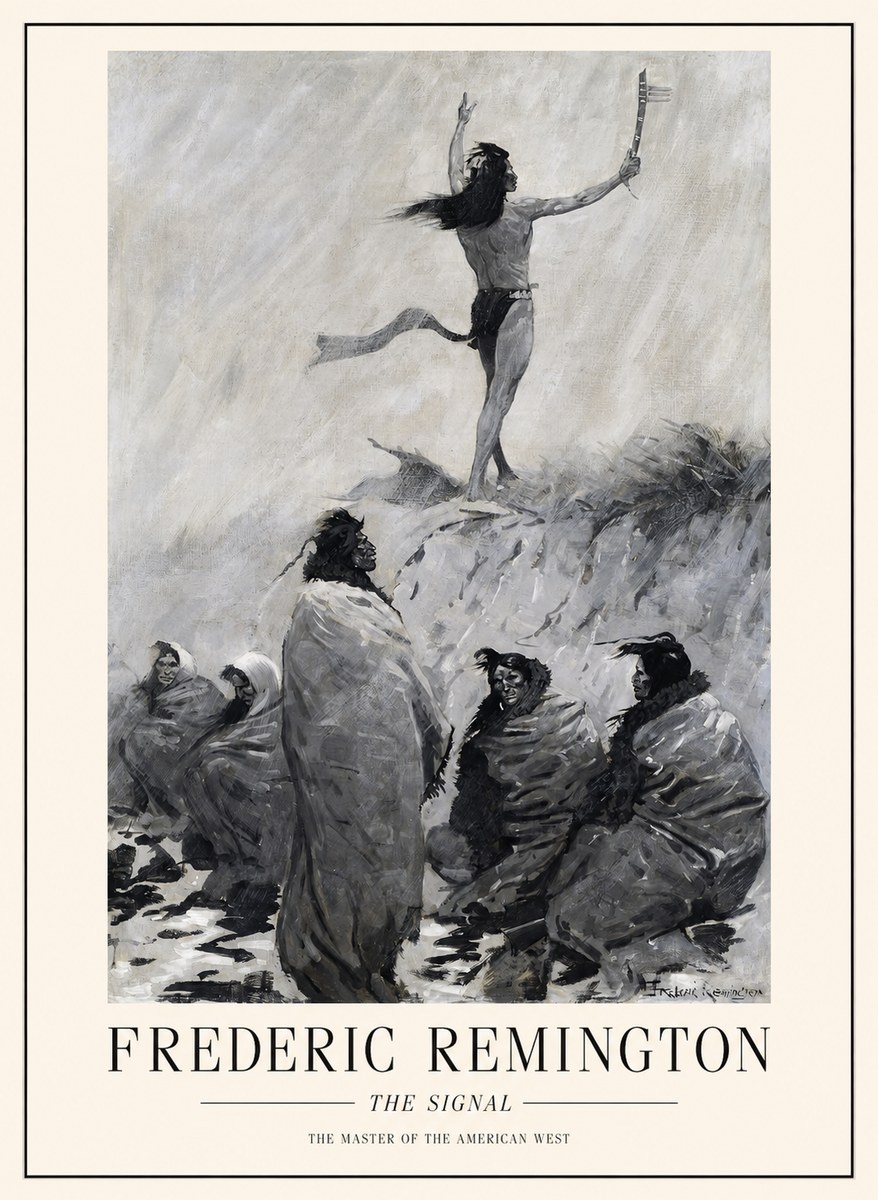 Frederic Remington The Signal No3 - Juliste