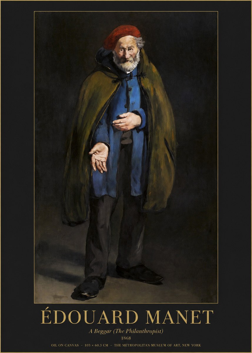Édouard Manet A Beggar (the Philanthropist) No1 - Juliste
