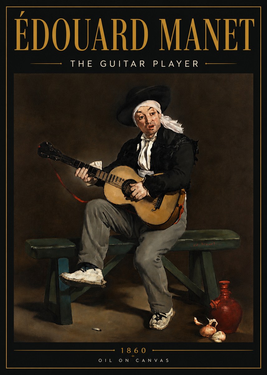 Édouard Manet The Guitar Player No4 - Juliste