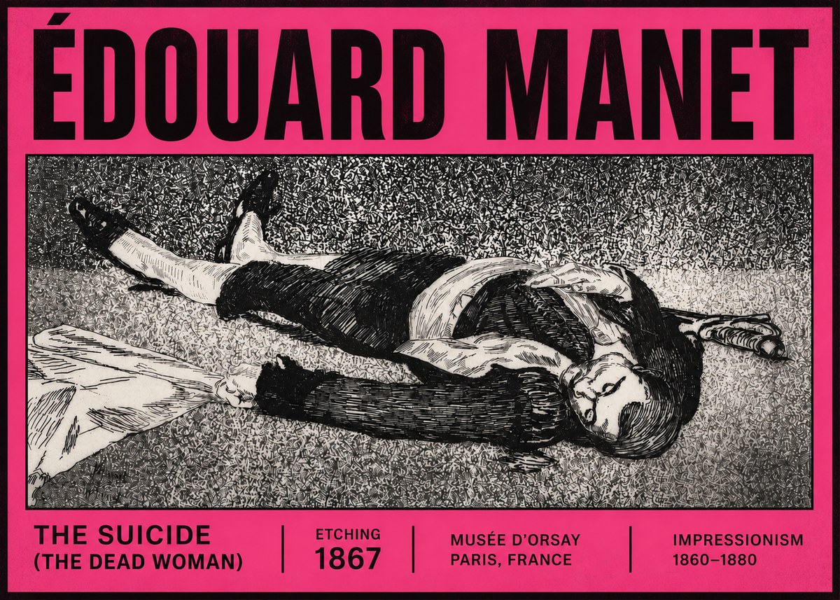 Édouard Manet The Suicide (the Dead Woman) No5 - Juliste
