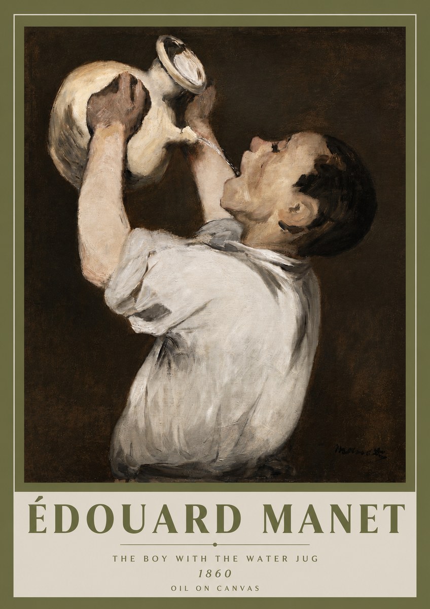 Édouard Manet The Boy with the Water Jug No3 - Juliste