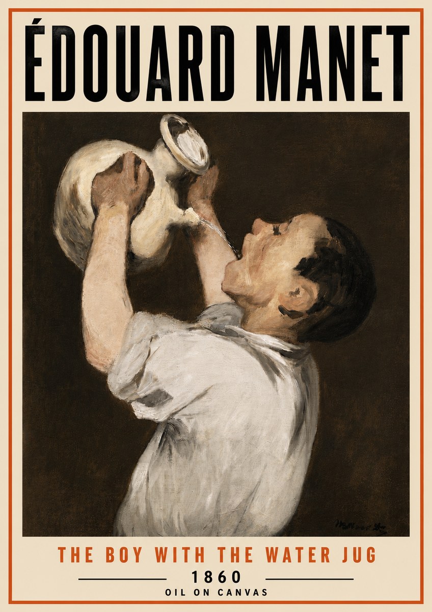 Édouard Manet The Boy with the Water Jug No5 - Juliste
