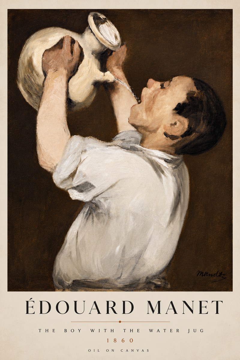 Édouard Manet The Boy with the Water Jug No6 - Juliste