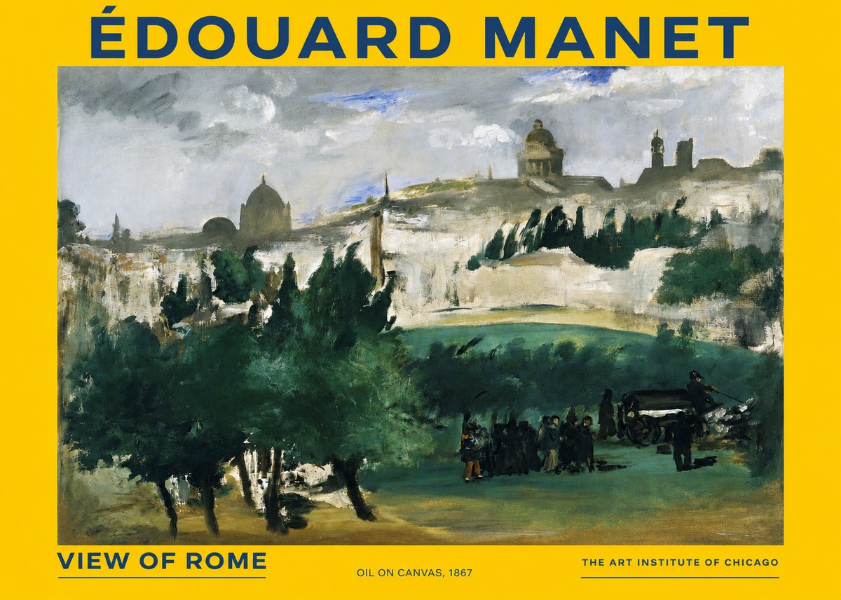 Édouard Manet View of Rome No2 - Juliste