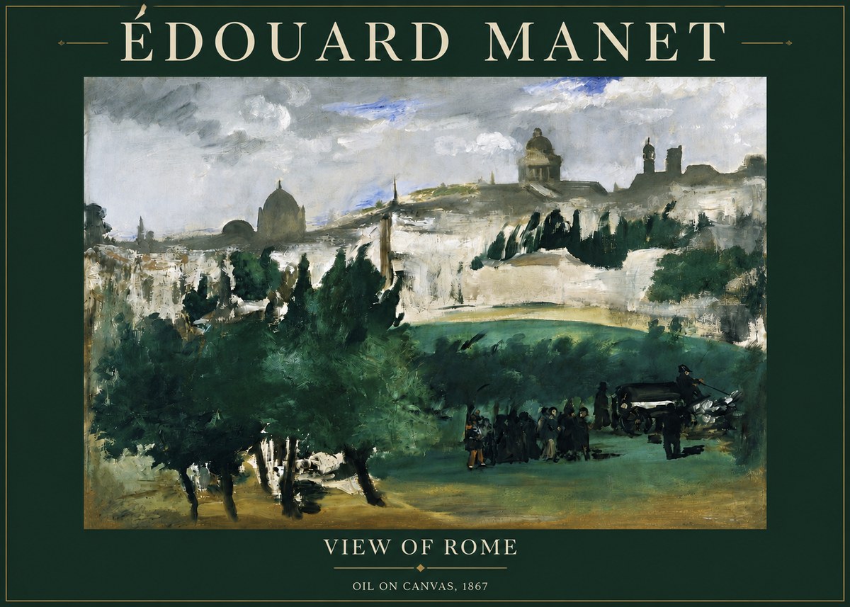 Édouard Manet View of Rome No3 - Juliste