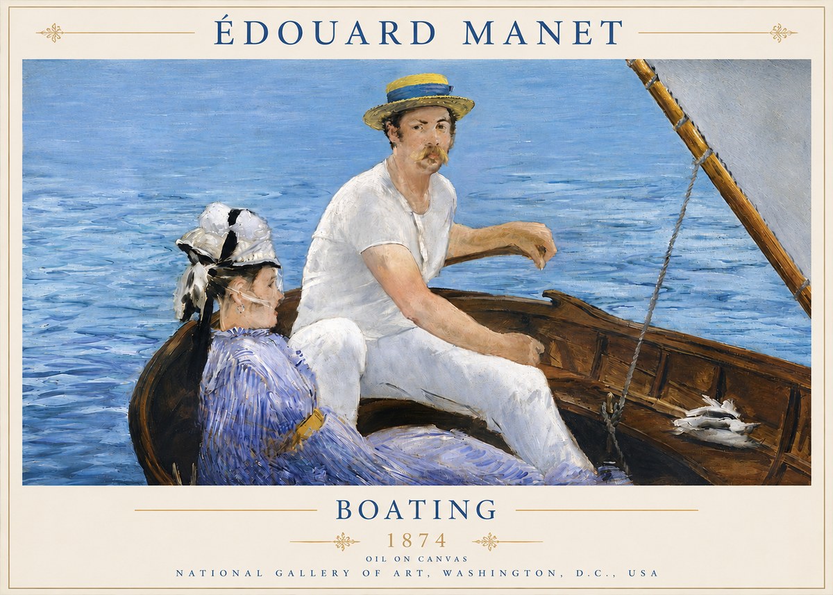 Édouard Manet Boating No3 - Juliste