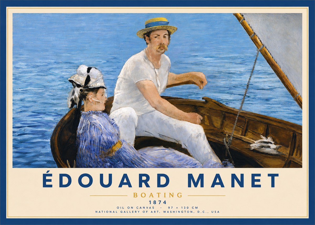 Édouard Manet Boating No4 - Juliste