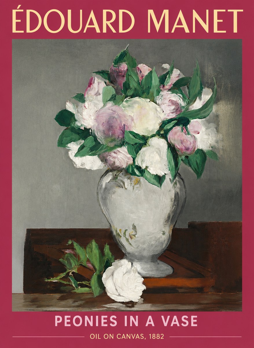 Édouard Manet Peonies in a Vase No2 - Juliste