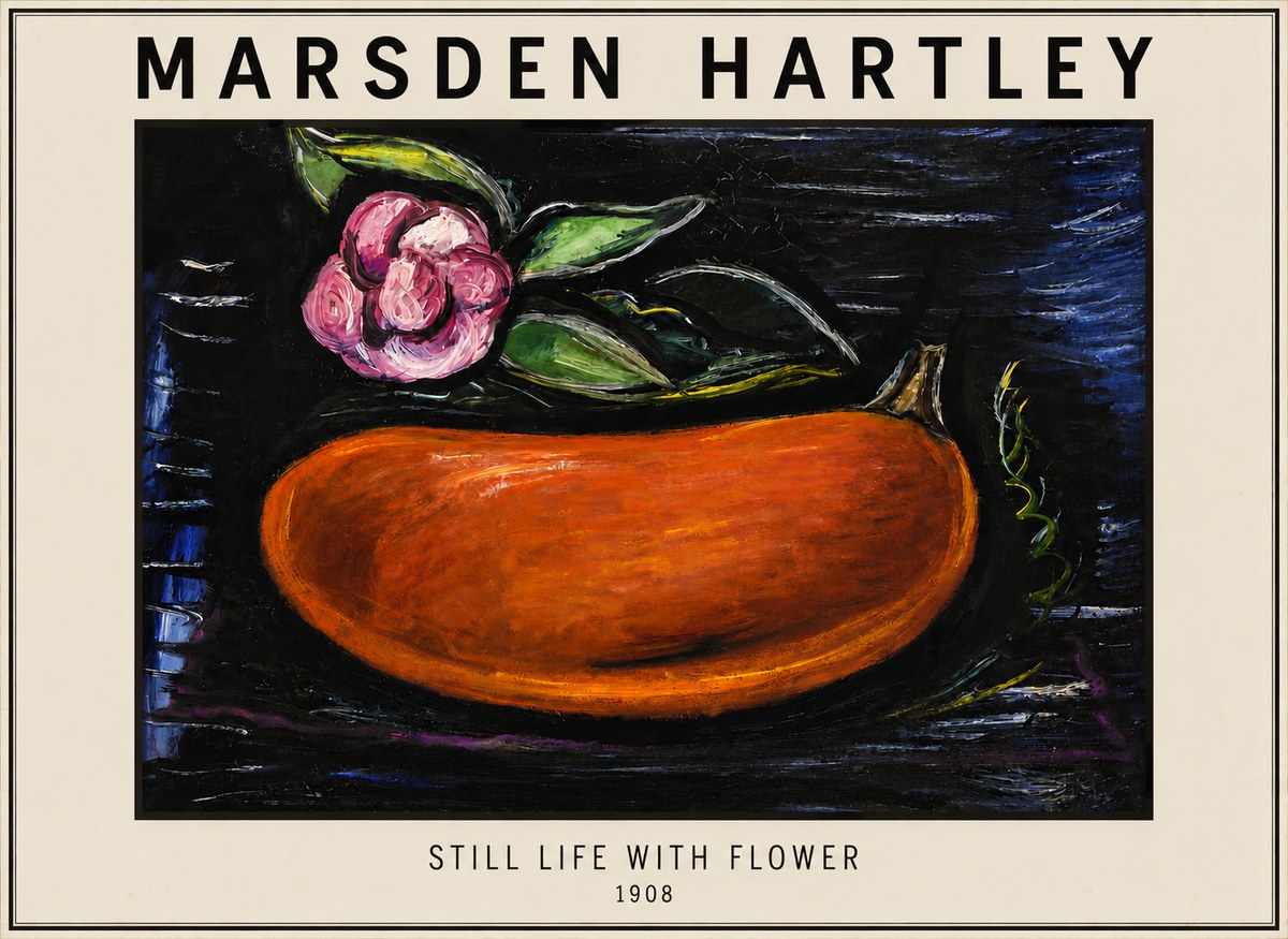 Marsden Hartley Still Life with Flower No3 - Juliste
