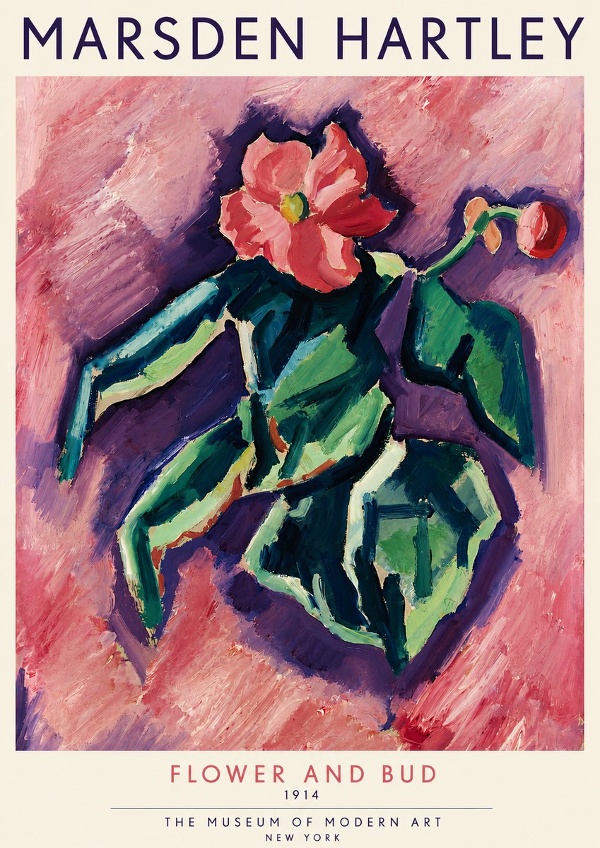 Marsden Hartley Flower and Bud No4 - Juliste