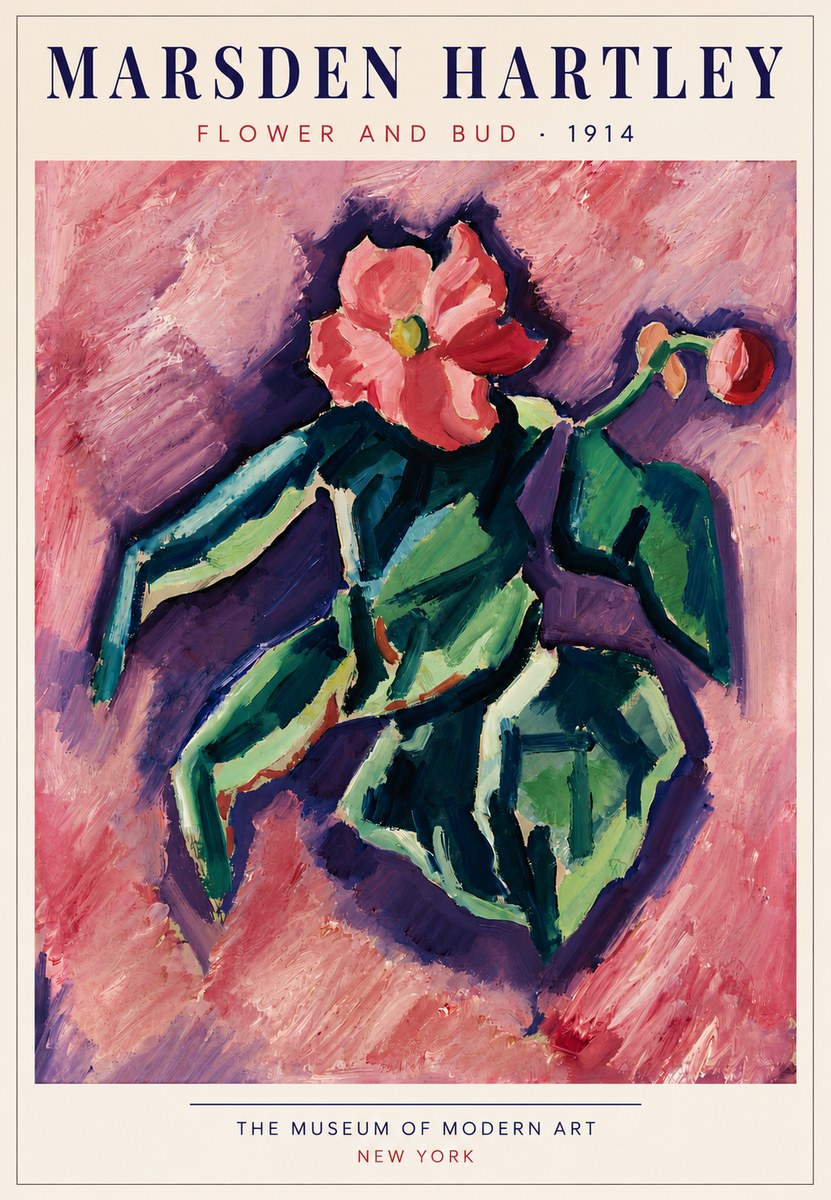 Marsden Hartley Flower and Bud No5 - Juliste
