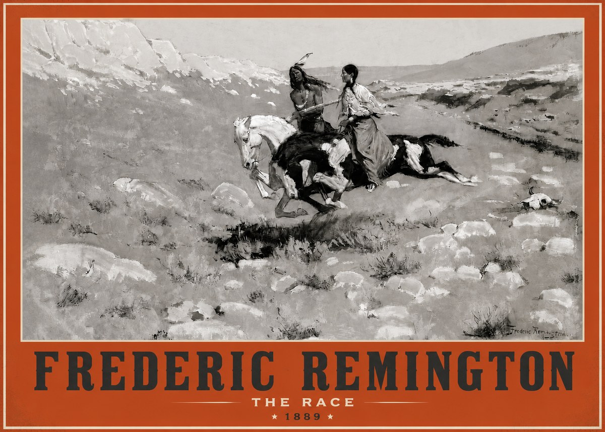 Frederic Remington The Race II No2 - Juliste