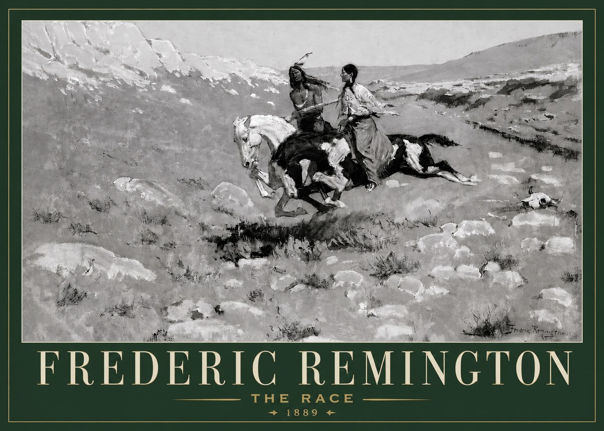 Frederic Remington The Race II No3 - Juliste