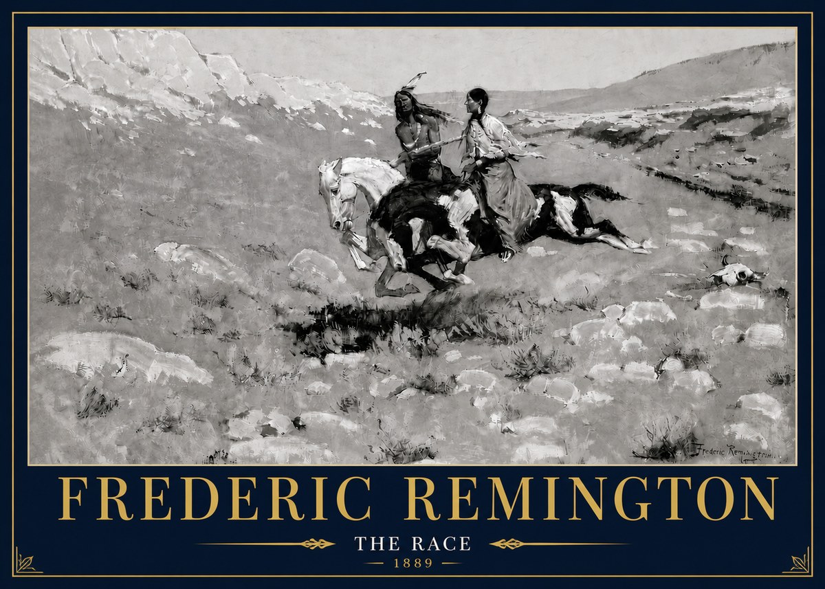 Frederic Remington The Race II No4 - Juliste