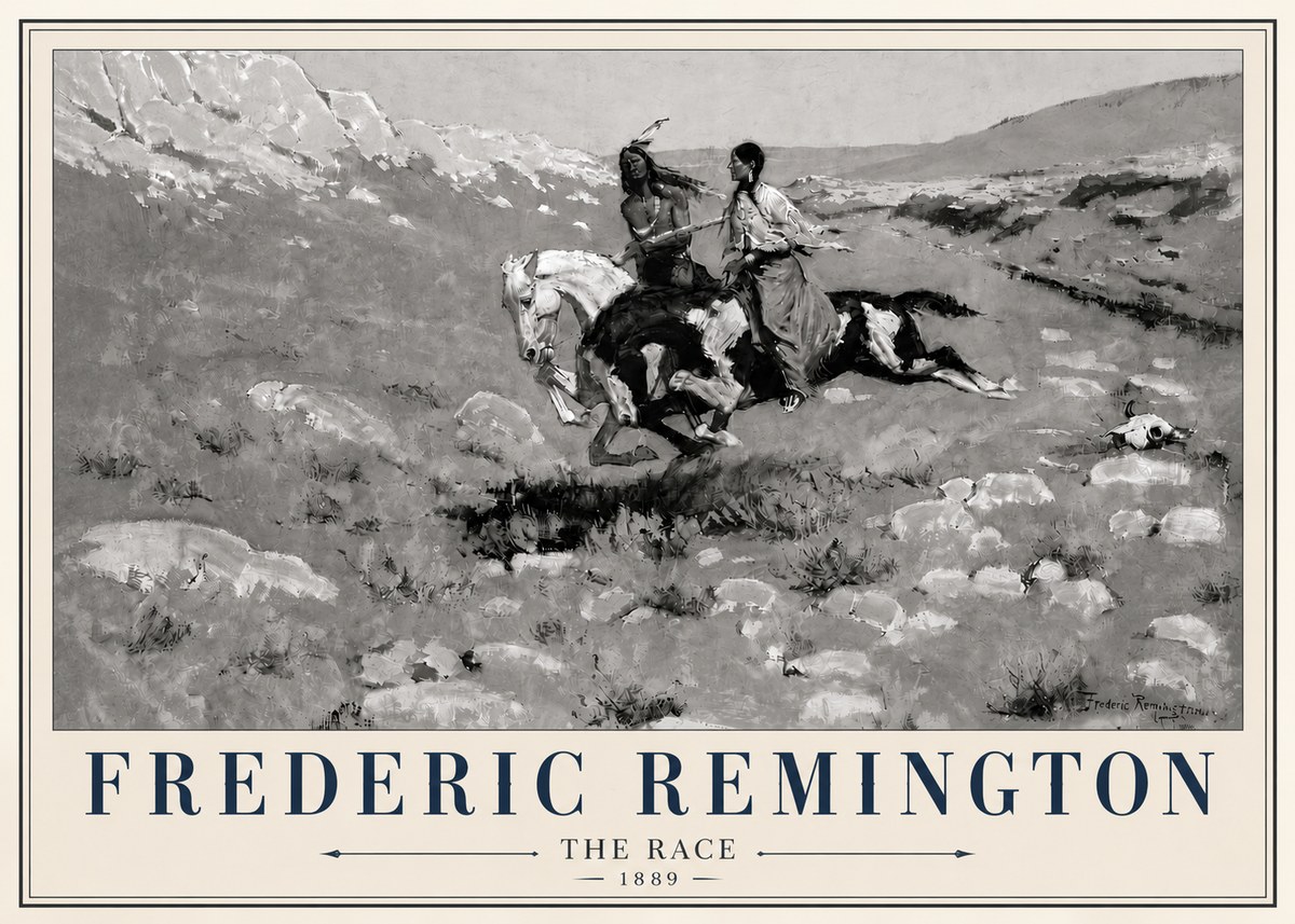 Frederic Remington The Race II No6 - Juliste