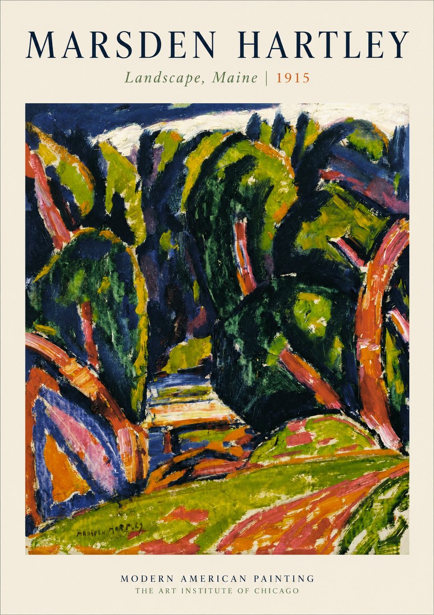 Marsden Hartley Landscape, Maine No1 - Juliste