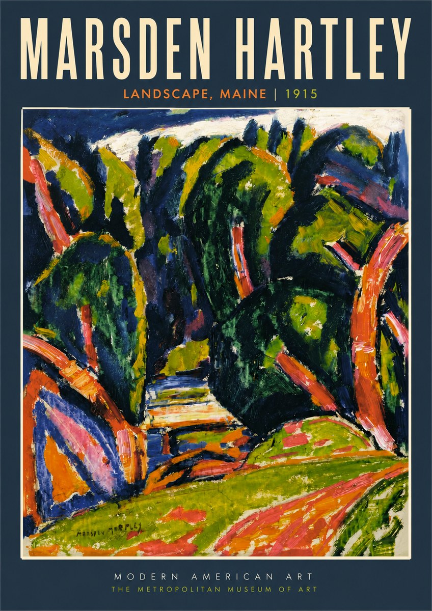 Marsden Hartley Landscape, Maine No2 - Juliste