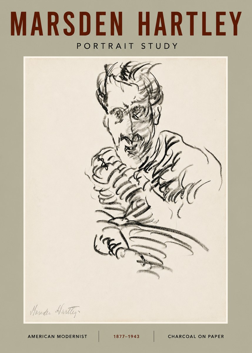 Marsden Hartley Portrait Study No4 - Juliste