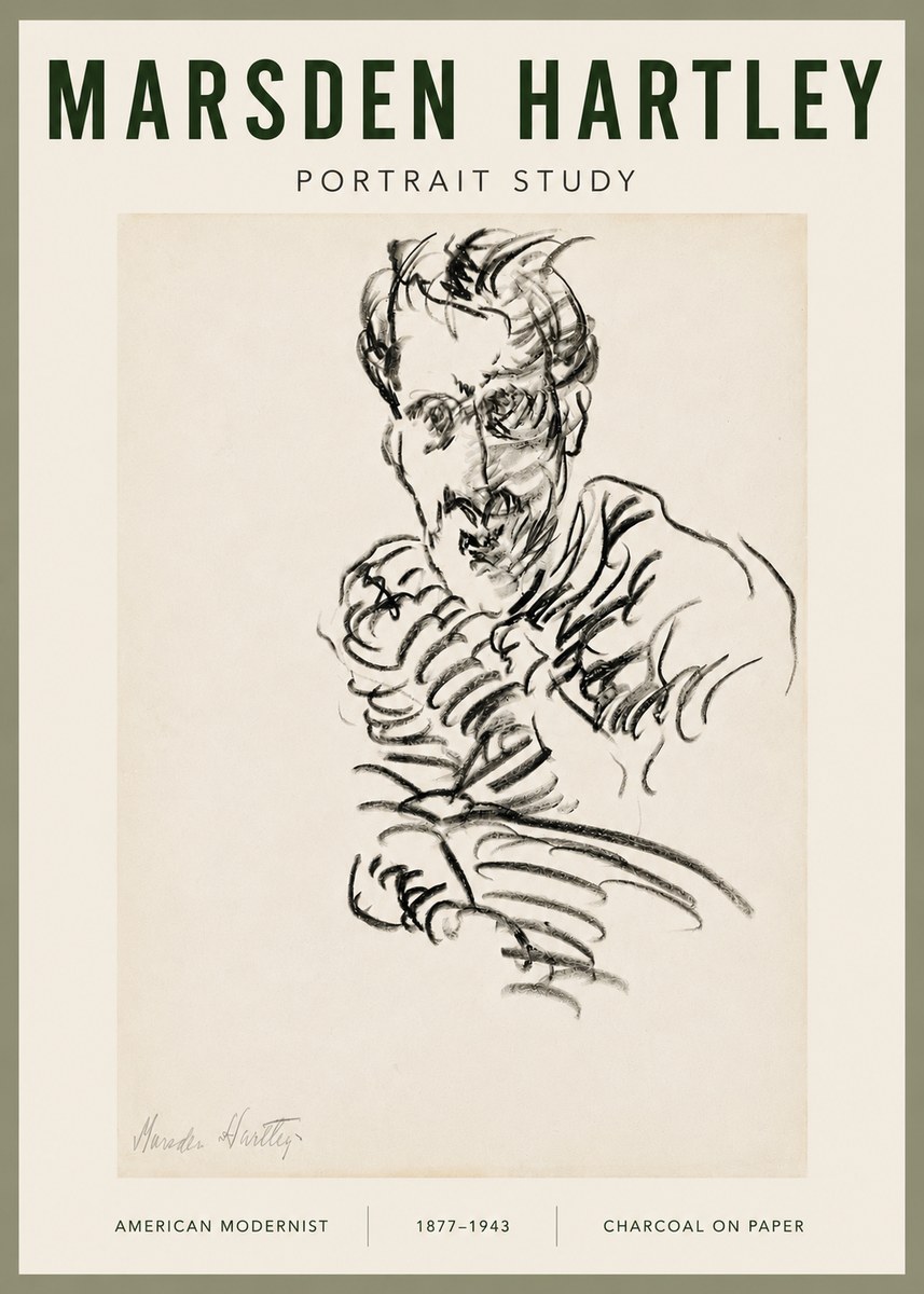 Marsden Hartley Portrait Study No5 - Juliste