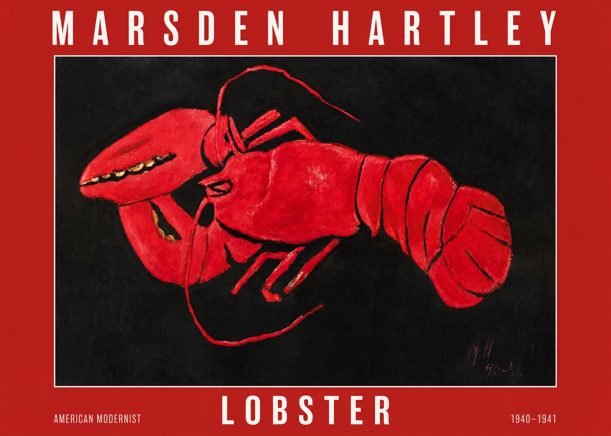 Marsden Hartley Lobster No2 - Juliste
