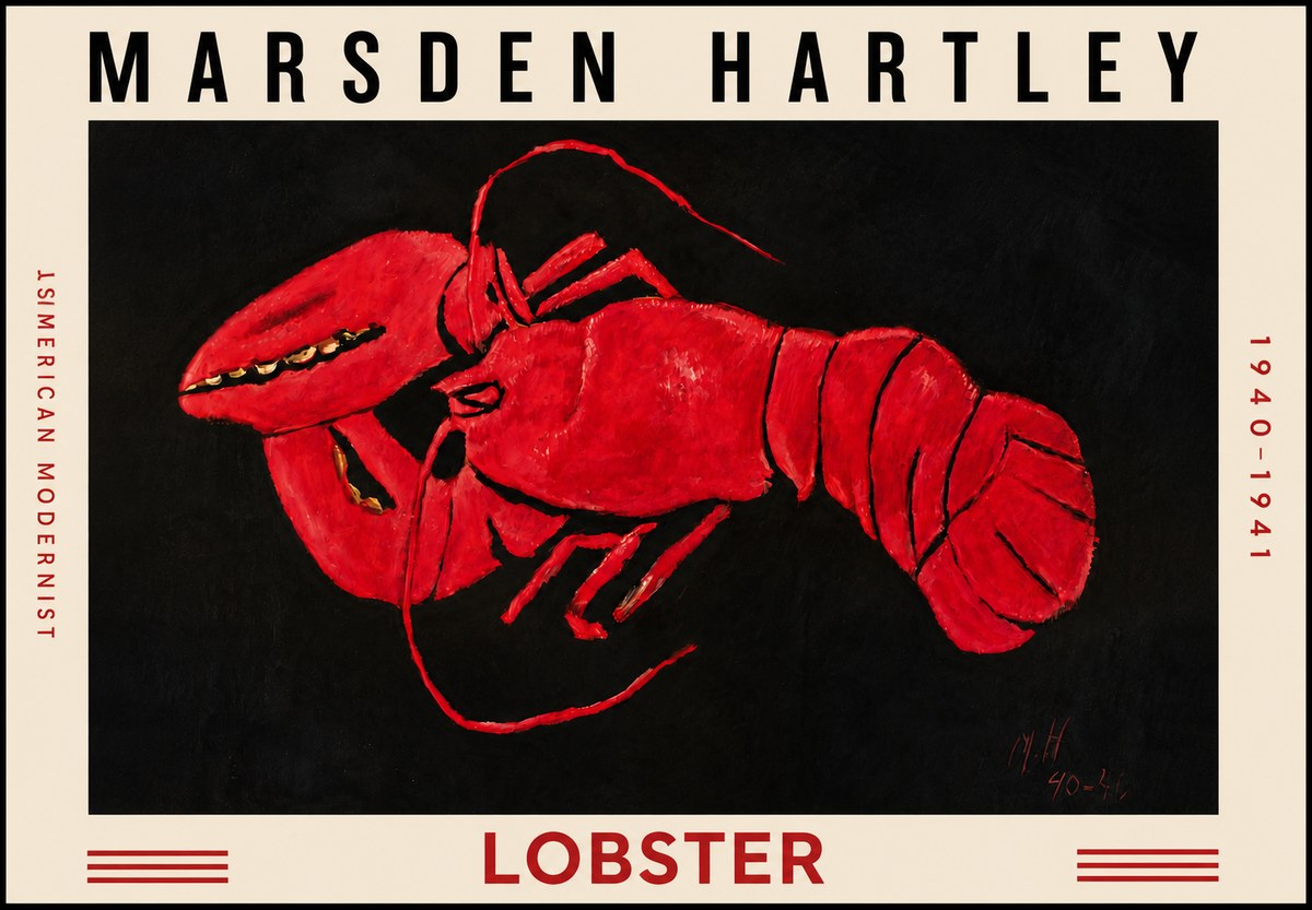 Marsden Hartley Lobster No4 - Juliste