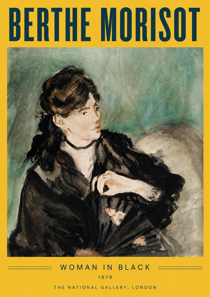 Berthe Morisot Woman in Black No6 - Juliste