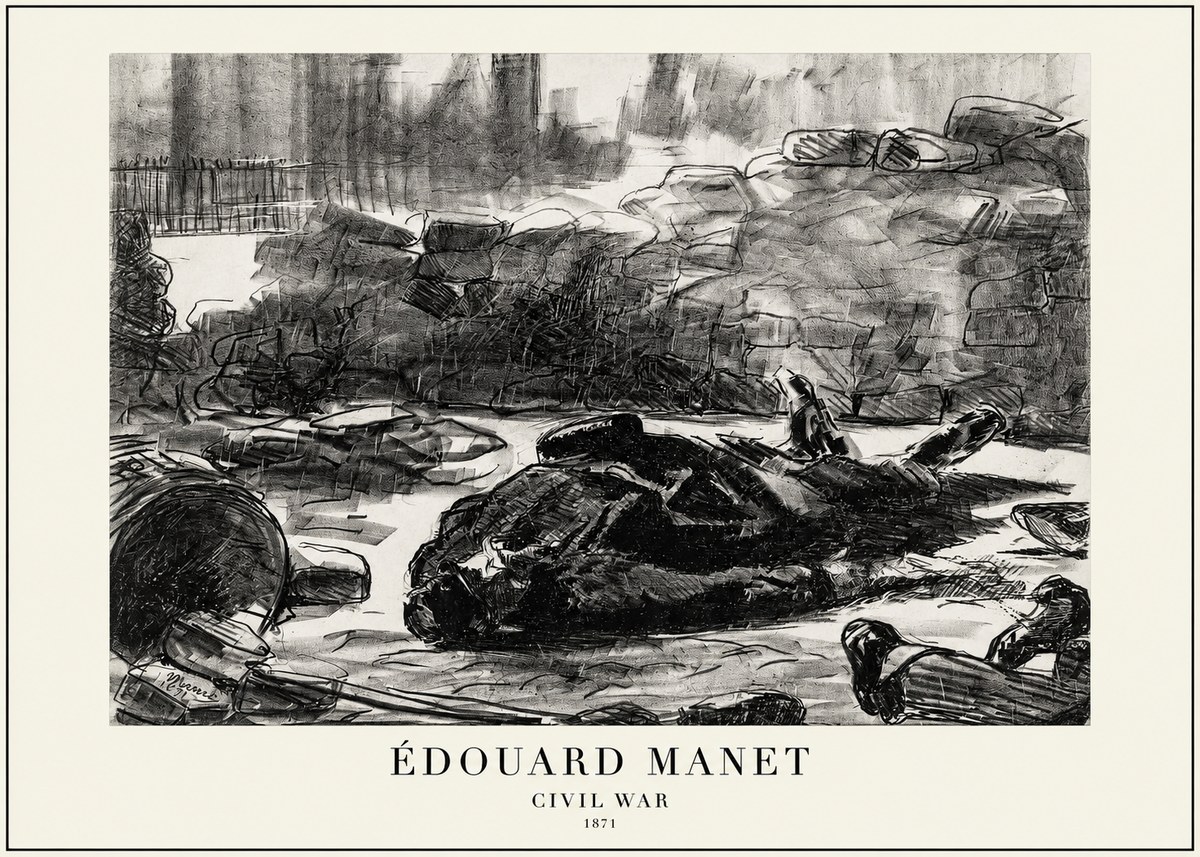 Édouard Manet Civil War No1 - Juliste