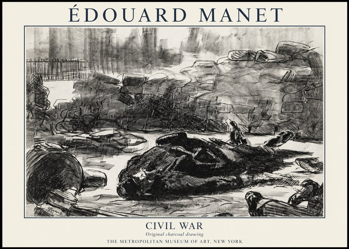 Édouard Manet Civil War No6 - Juliste