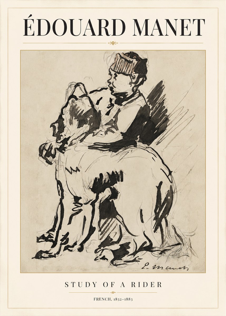Édouard Manet Study of a Rider No1 - Juliste