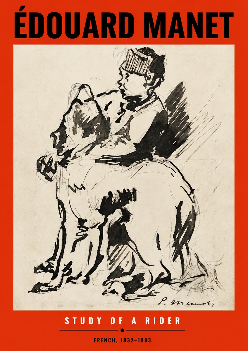 Édouard Manet Study of a Rider No2 - Juliste