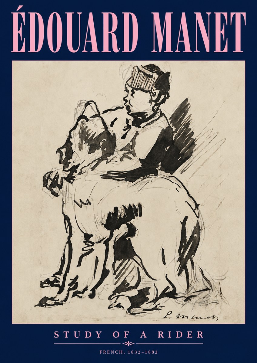 Édouard Manet Study of a Rider No3 - Juliste