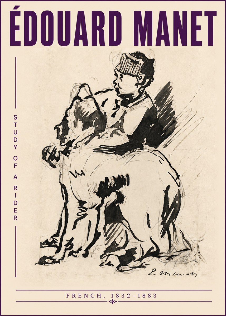 Édouard Manet Study of a Rider No5 - Juliste