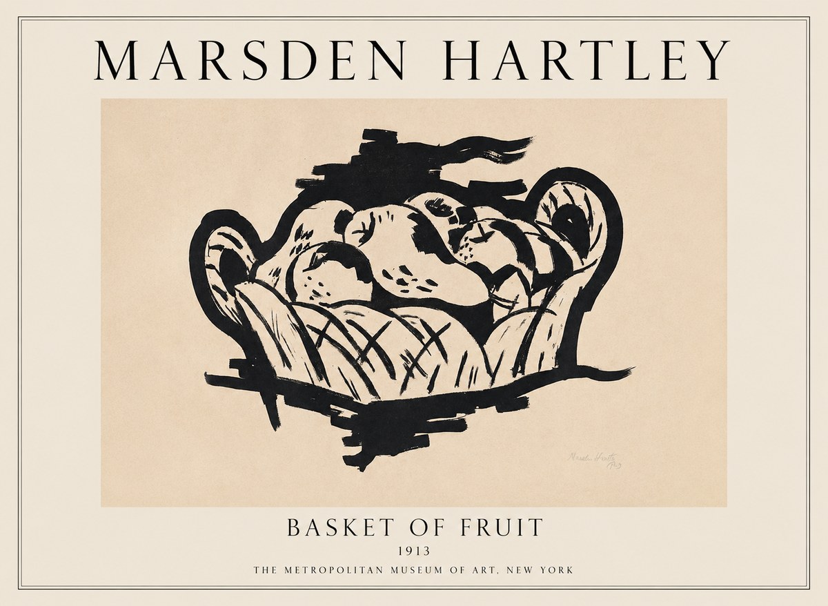Marsden Hartley Basket of Fruit No1 - Juliste