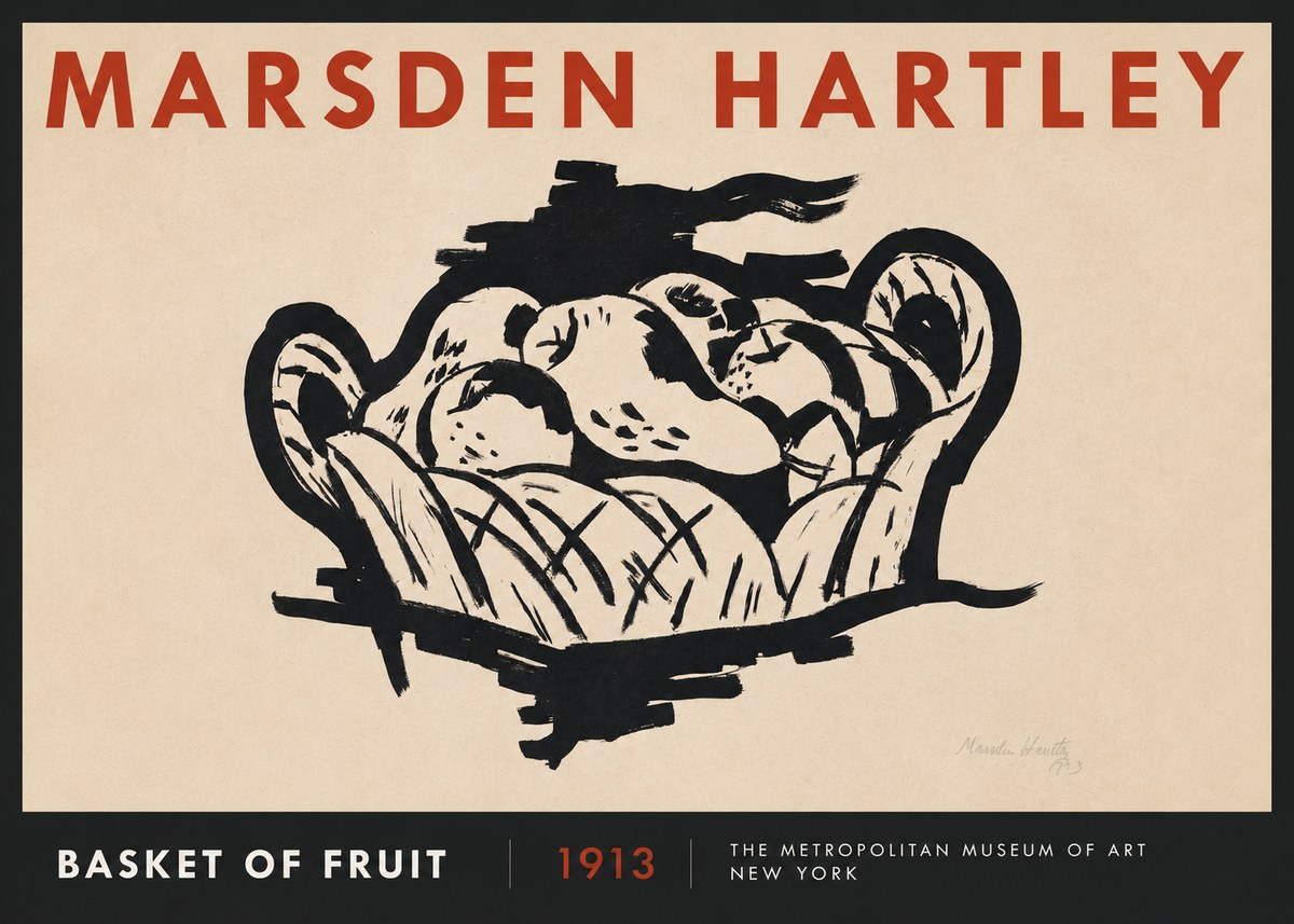 Marsden Hartley Basket of Fruit No2 - Juliste
