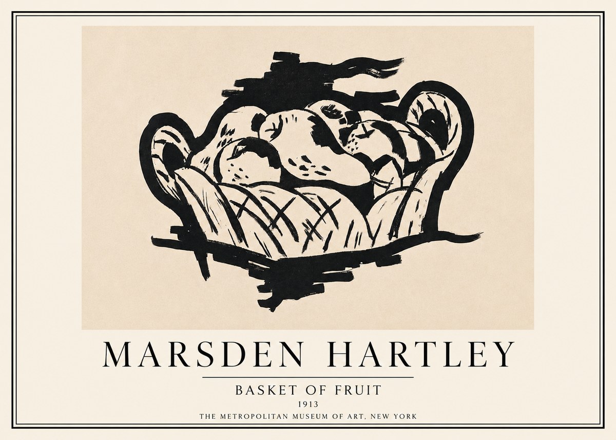 Marsden Hartley Basket of Fruit No3 - Juliste