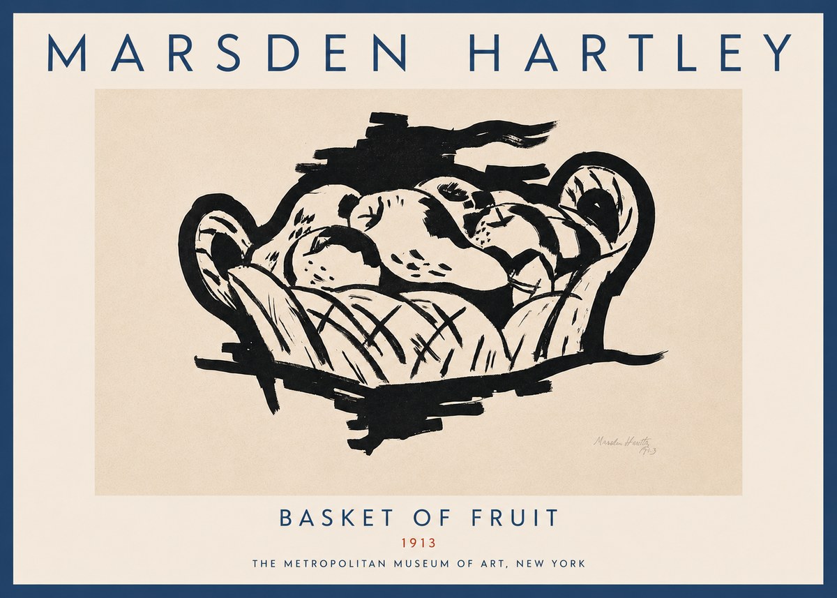 Marsden Hartley Basket of Fruit No5 - Juliste