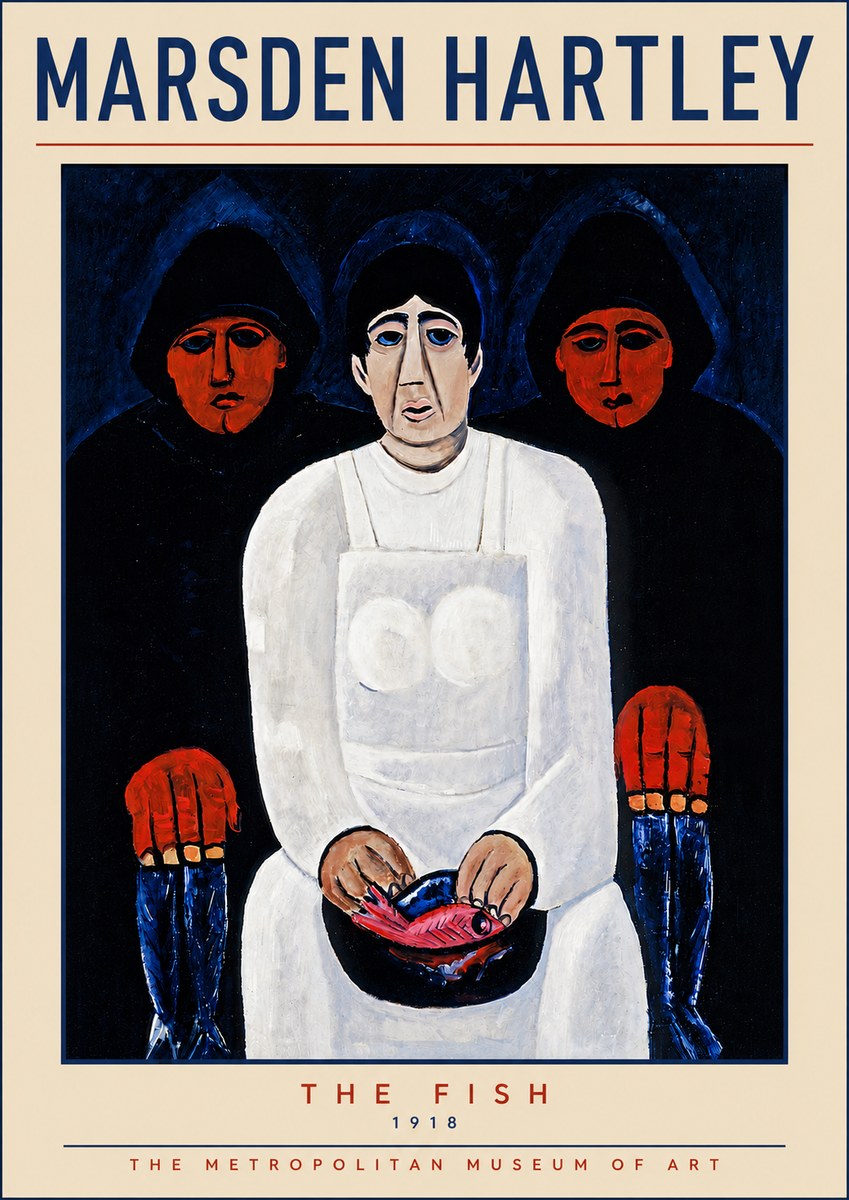 Marsden Hartley The Fish No5 - Juliste