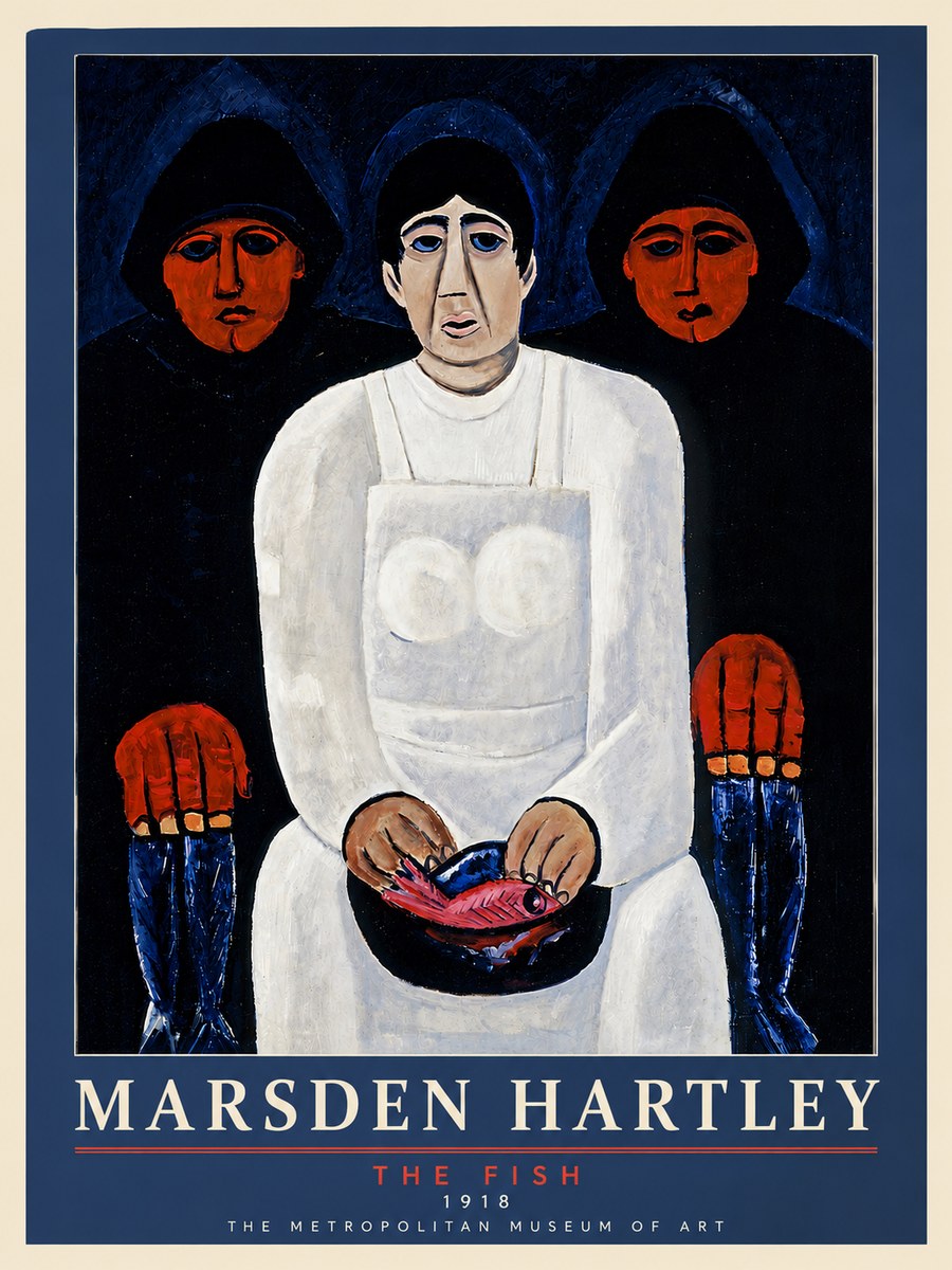 Marsden Hartley The Fish No6 - Juliste