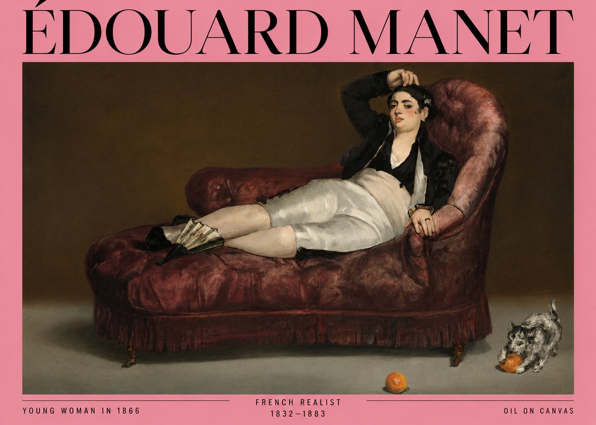 Édouard Manet Young Woman in 1866 No3 - Juliste