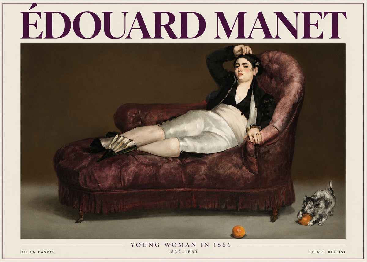 Édouard Manet Young Woman in 1866 No4 - Juliste