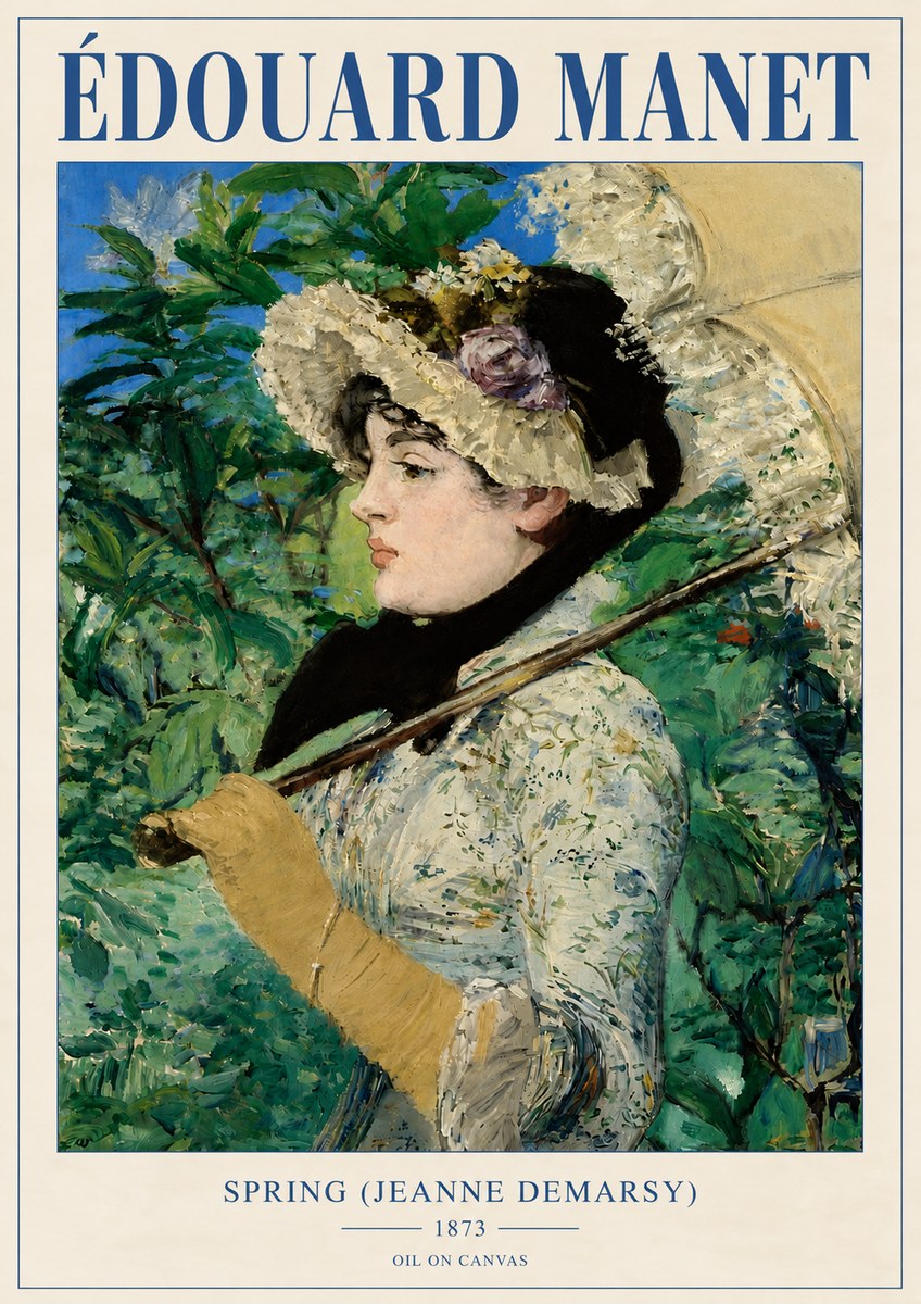 Édouard Manet Spring (Jeanne Demarsy) No4 - Juliste