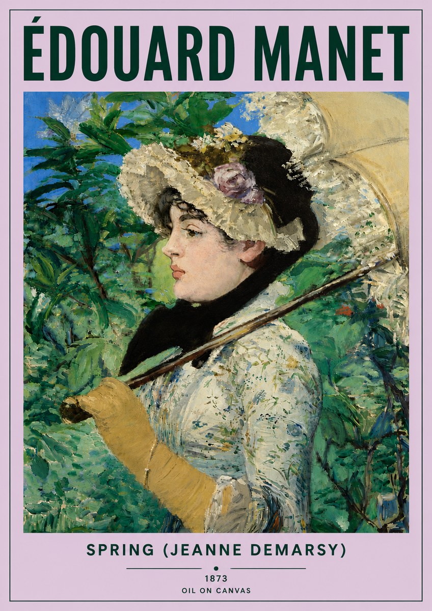 Édouard Manet Spring (Jeanne Demarsy) No6 - Juliste